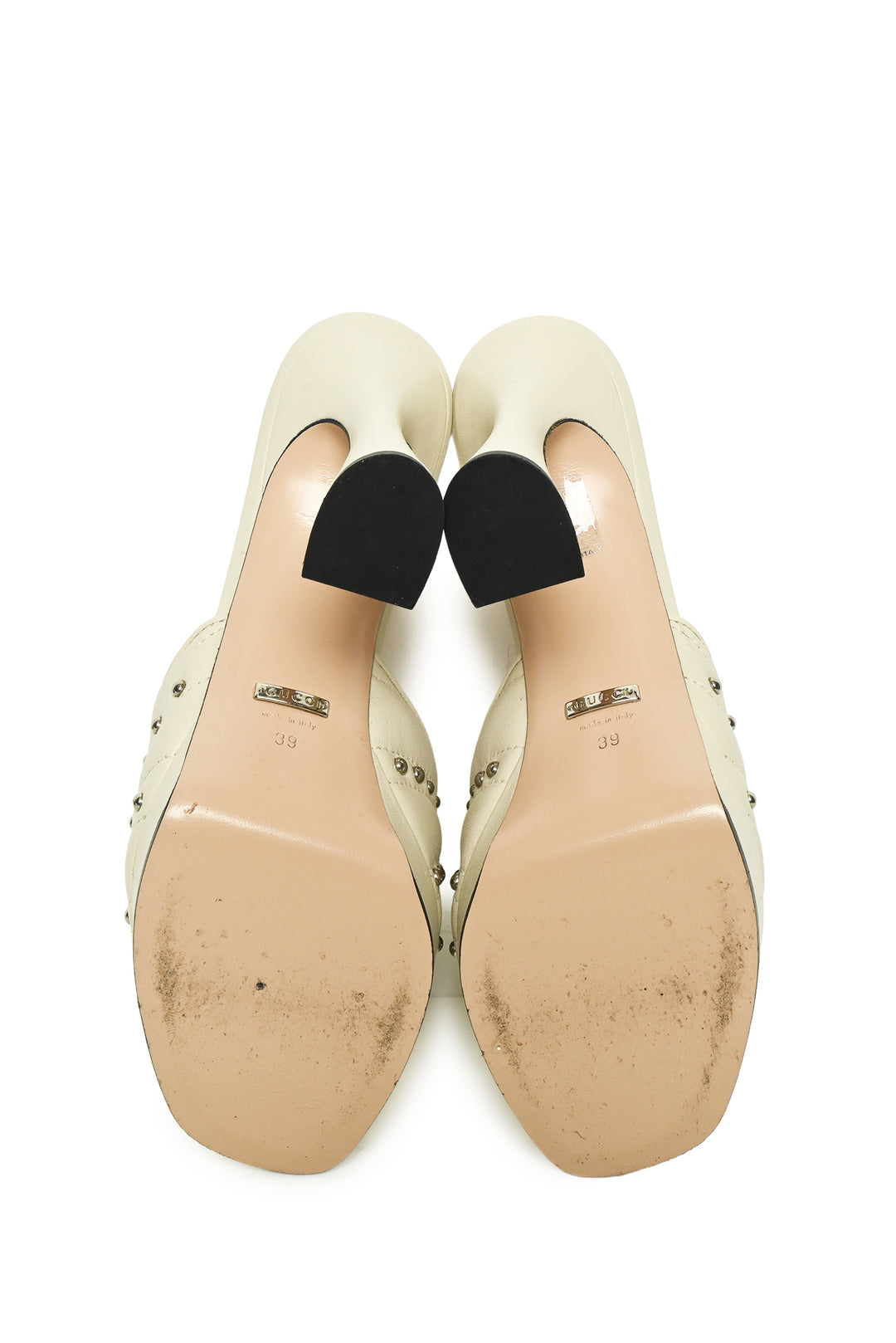 Gucci Size 39 Studded Platform Mules