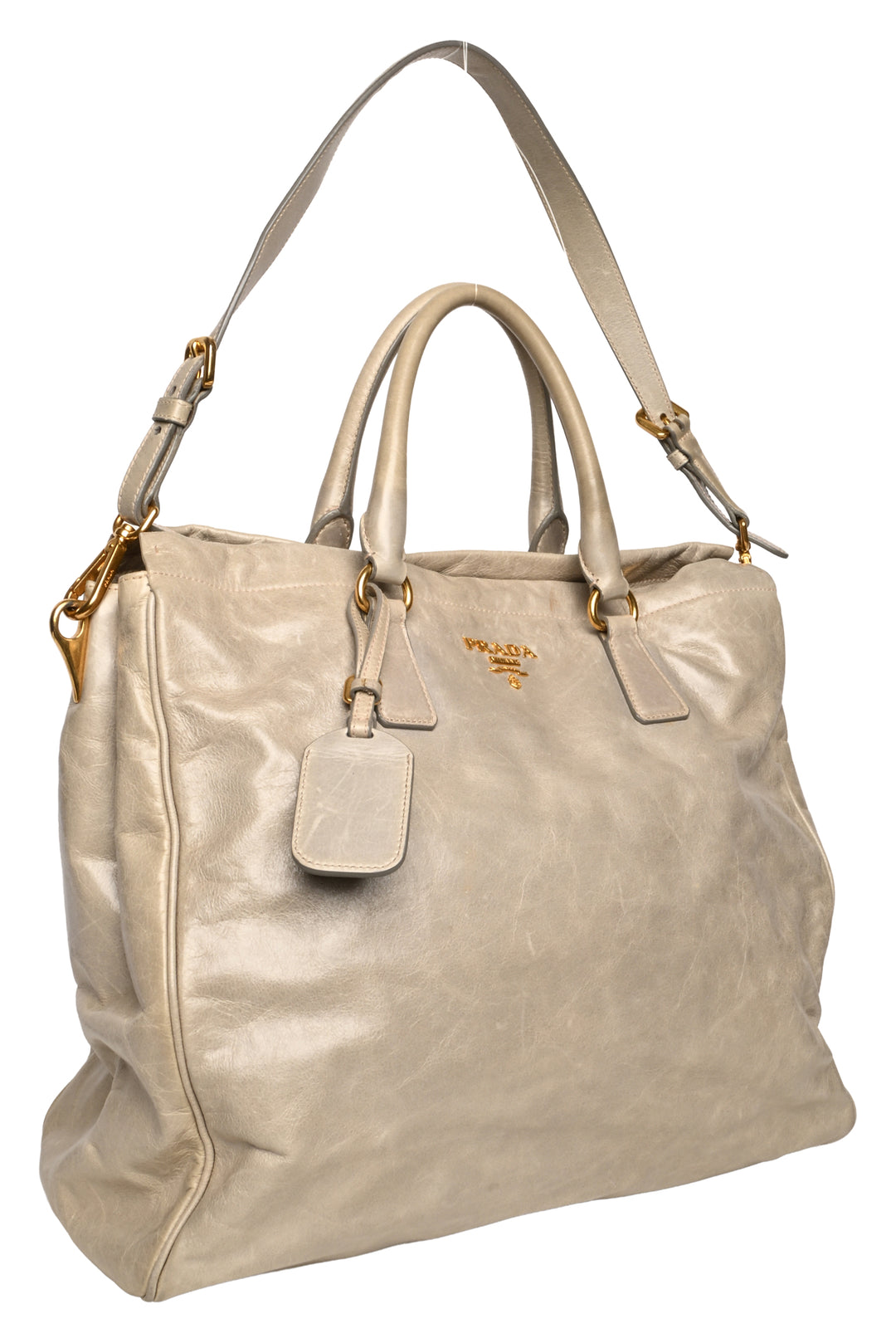 Prada Vitello Shine Leather Tote