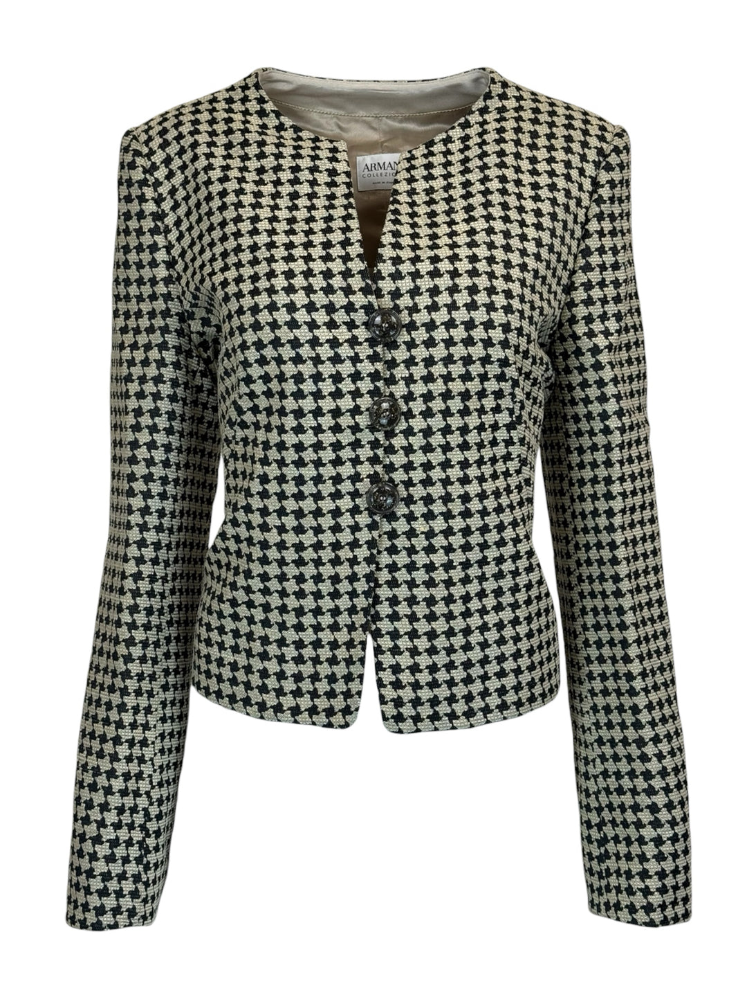 Armani Collezioni Size 48 Vintage Houndstooth Jacket