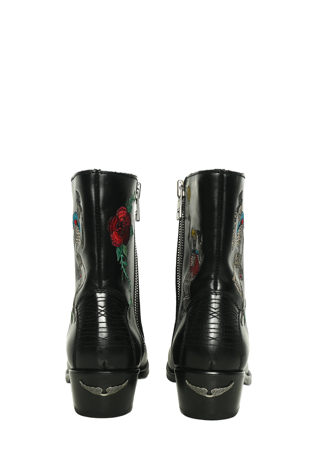 Zadig & Voltaire Size 37 Pilar Embroidered Western Ankle Boots