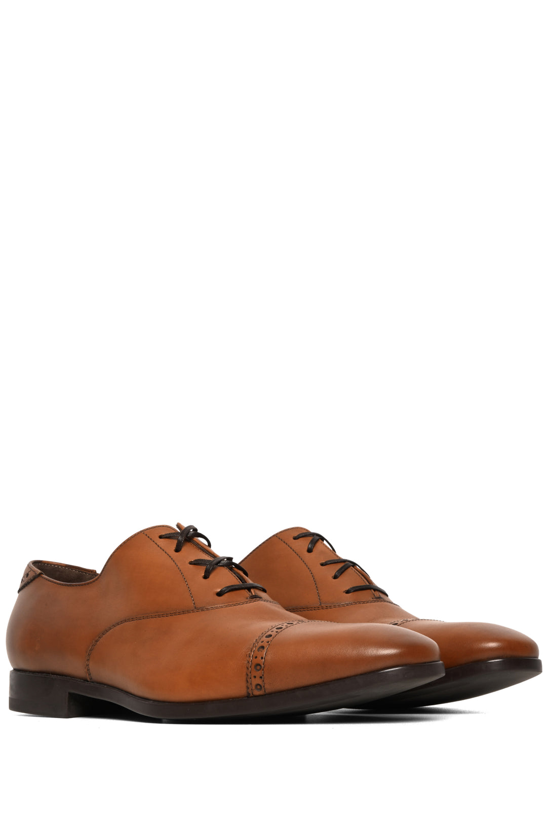Salvatore Ferragamo Size 9 Men's Boston Ambre Cap-Toe Oxfords