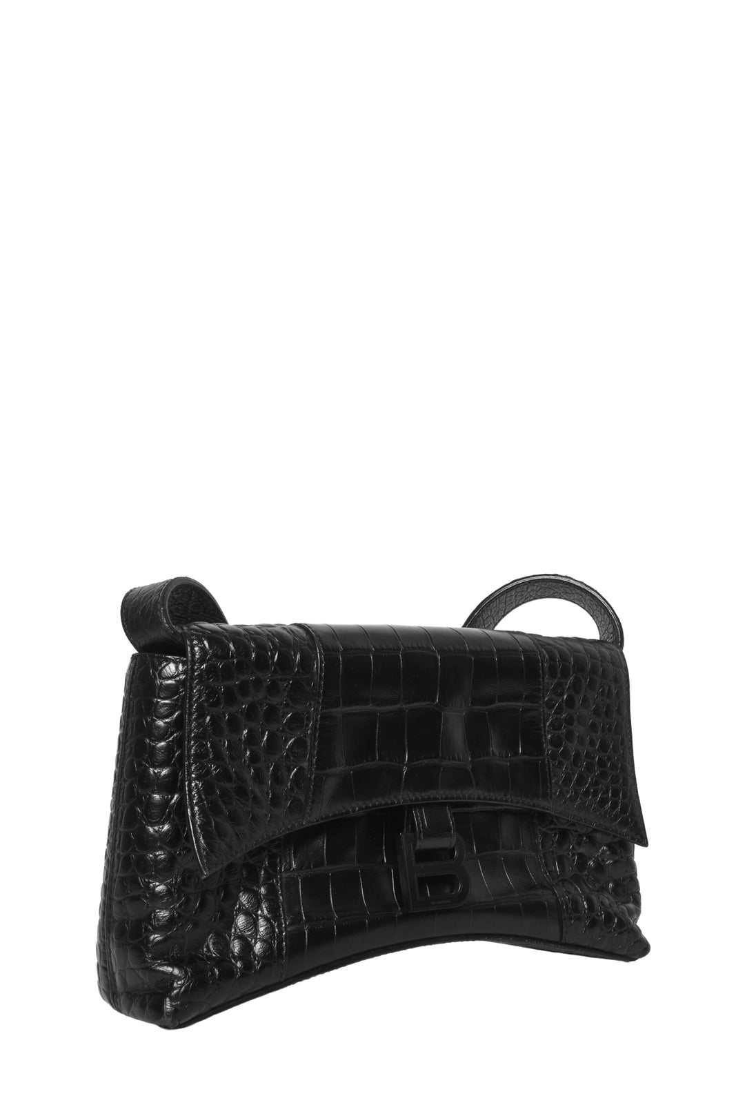 Balenciaga Croc Embossed Downtown XS Shoulder Bag