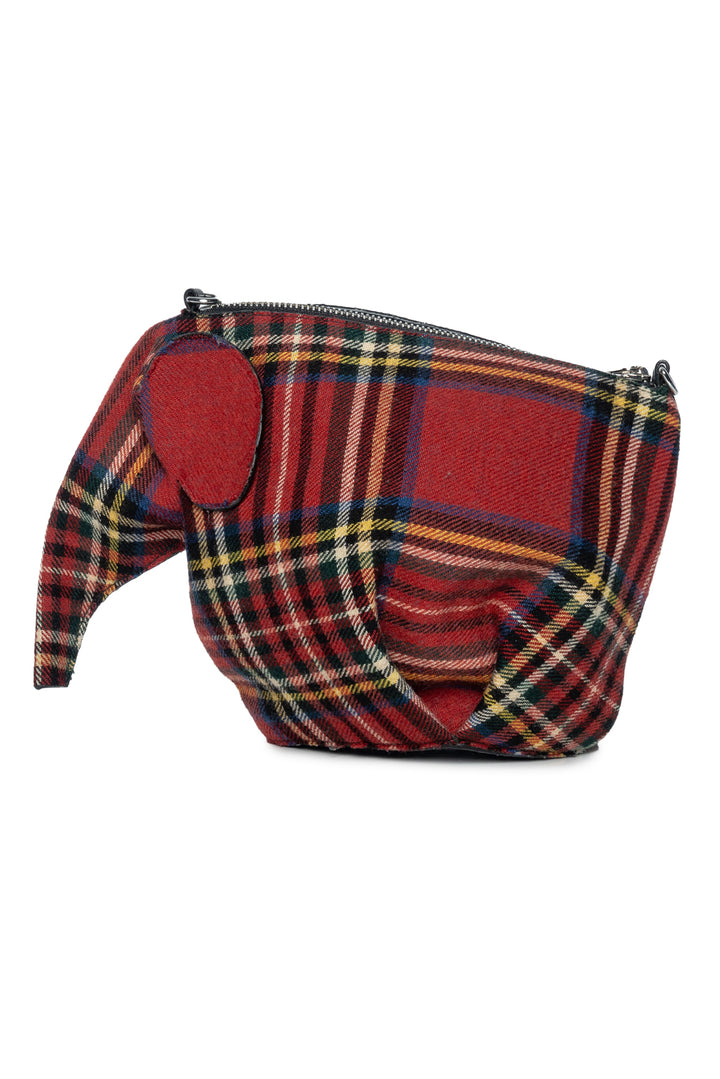 Loewe Tartan Print Elephant Crossbody