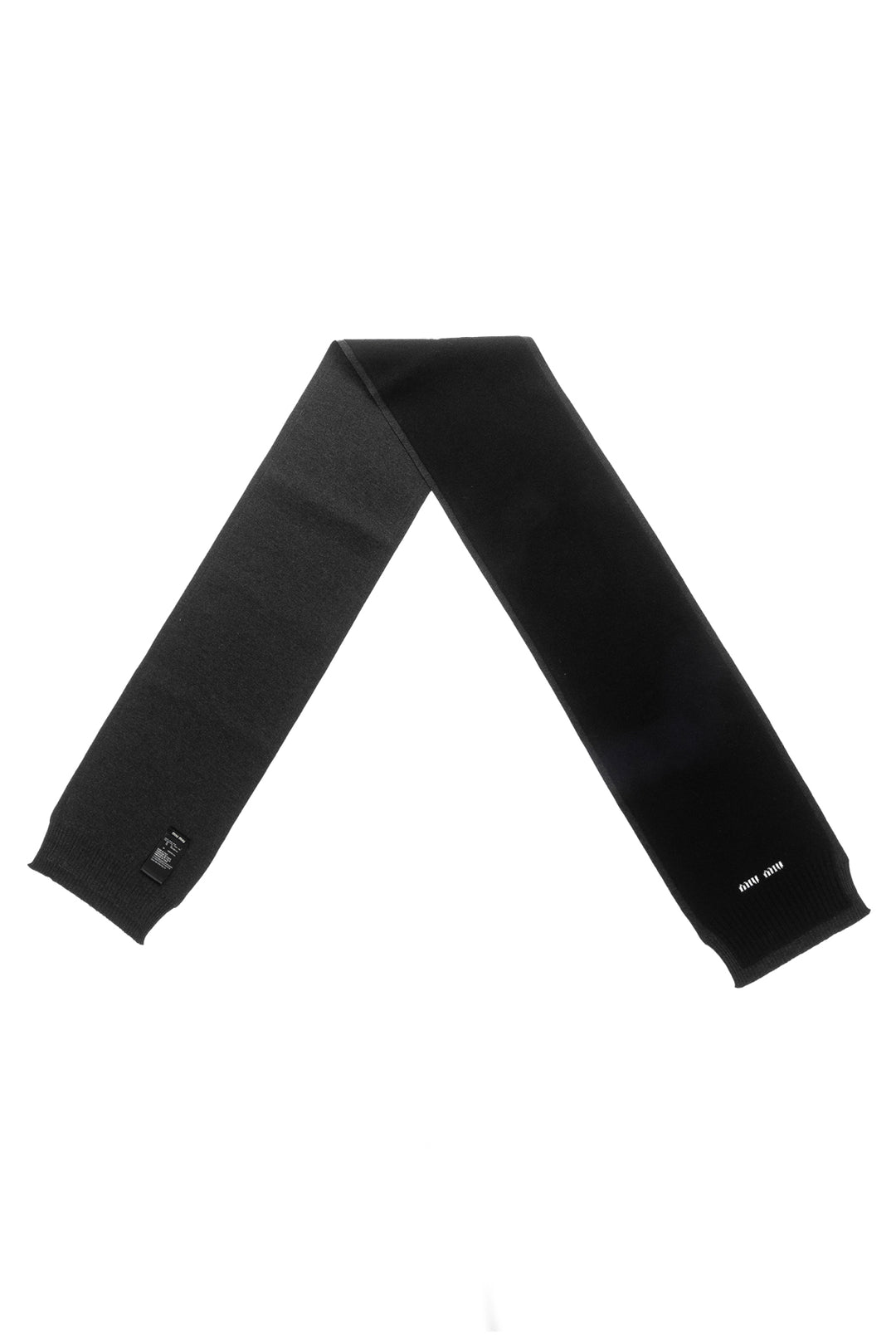 Miu Miu Cashmere & Silk Logo Scarf