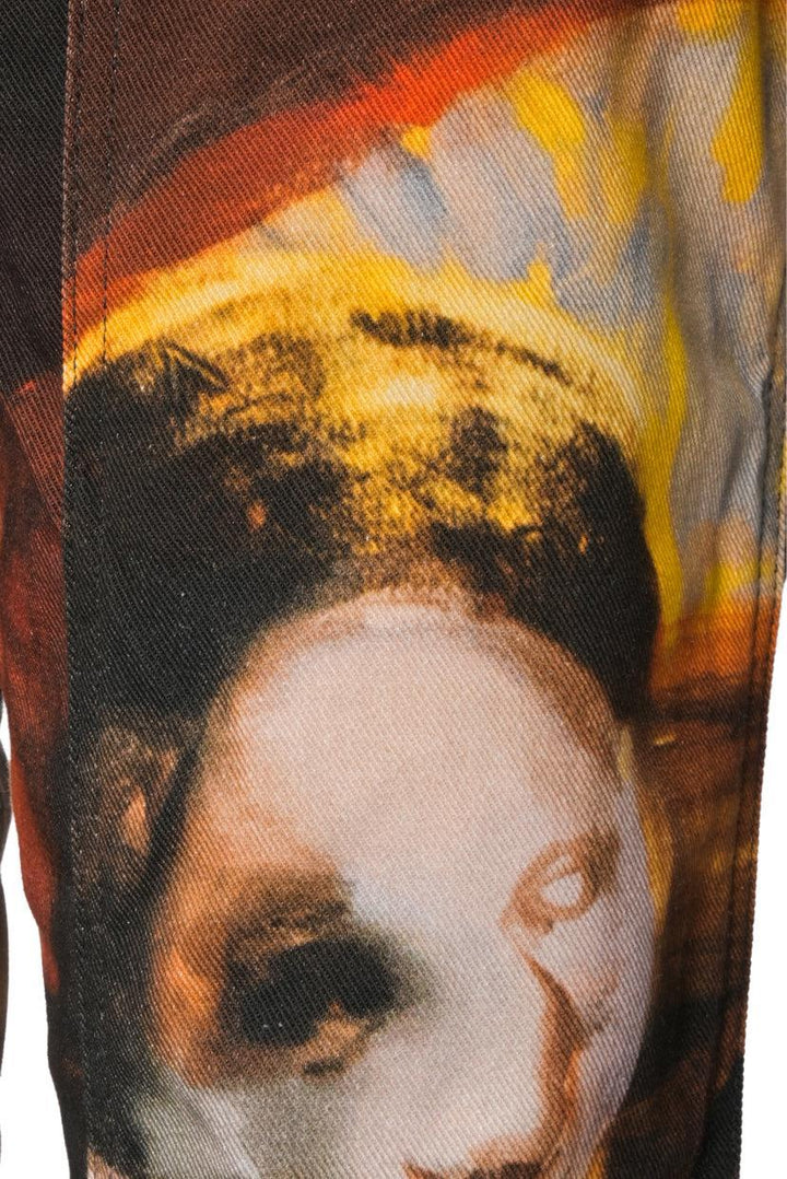 Mugler x Ambera Wellmann Size 30 Sunset Printed Skinny Jeans