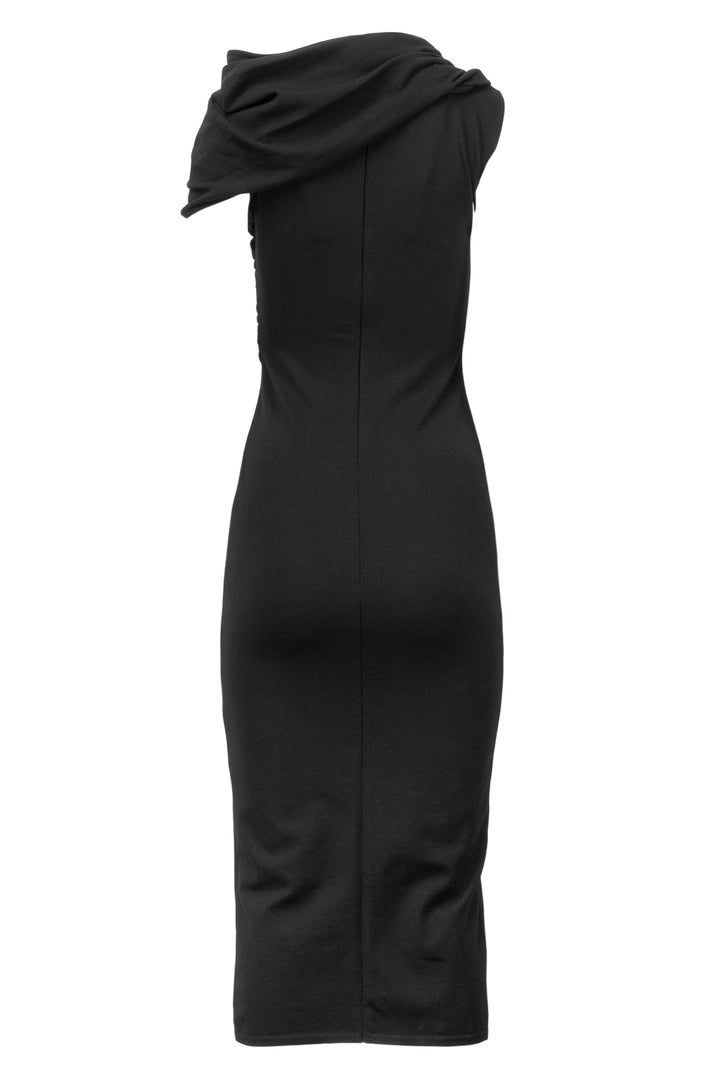 Giambattista Valli Size 4 Draped Single Sleeve Midi Dress