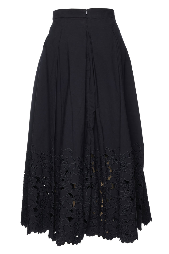 Erdem Size 4 Eyelet Midi Skirt