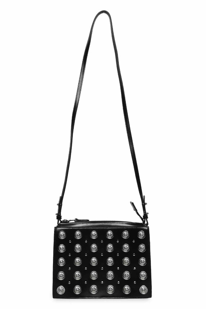 Versus Versace Medium Lion Head Studs Leather Crossbody