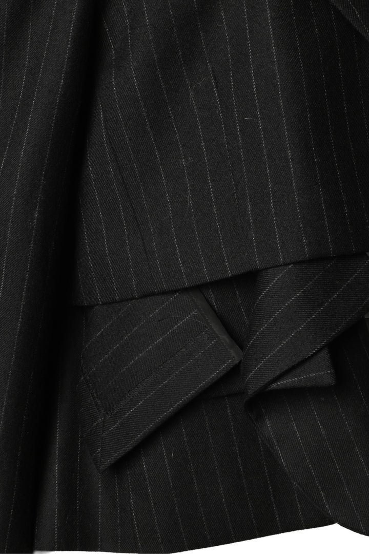 Sacai Size 2 Asymmetrical Pinstriped Wool Blazer