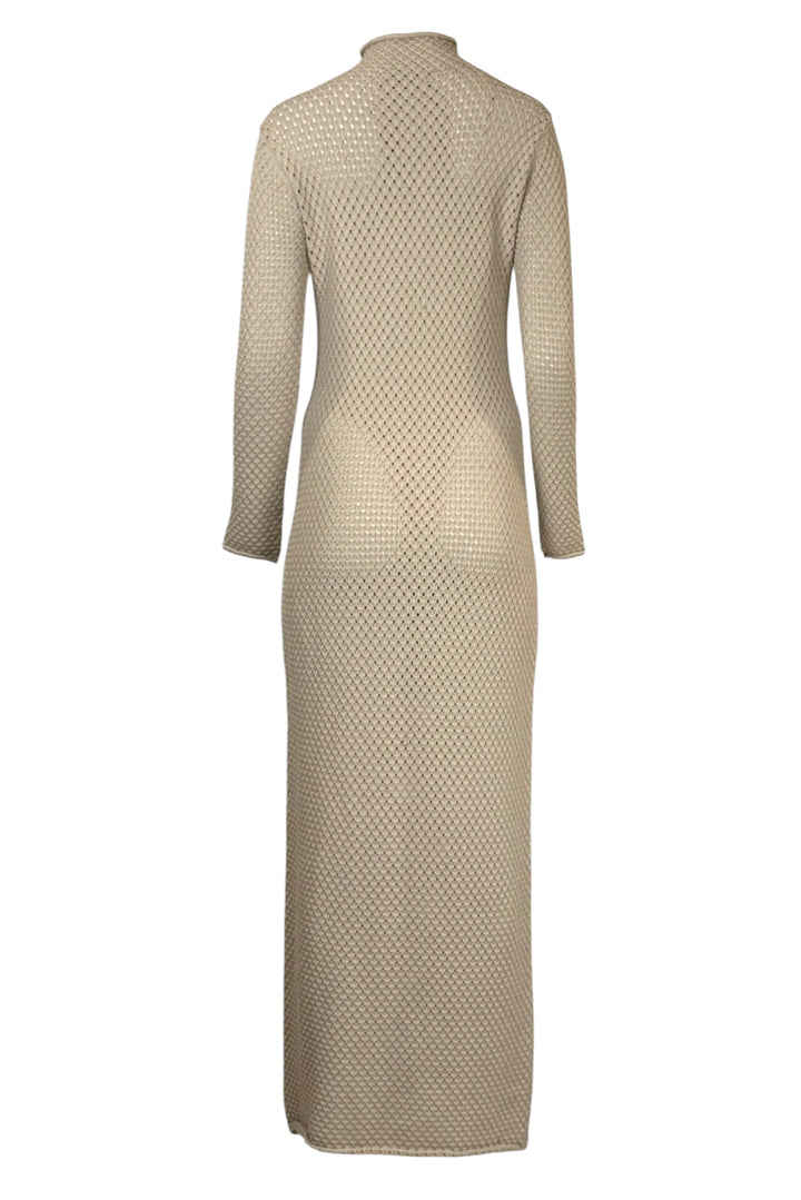 Aeron Size XS Shela Viscose-Blend Knit Long Sleeve Turtleneck Maxi Dress