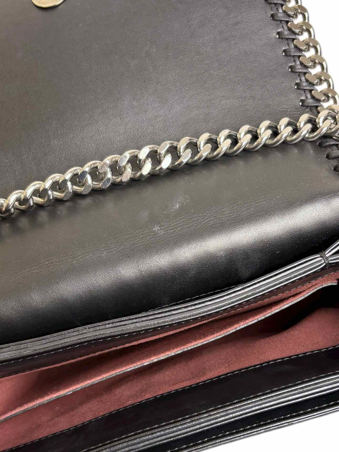 Stella Mccartney Woven Faux Leather Falabella Box Shoulder Purse