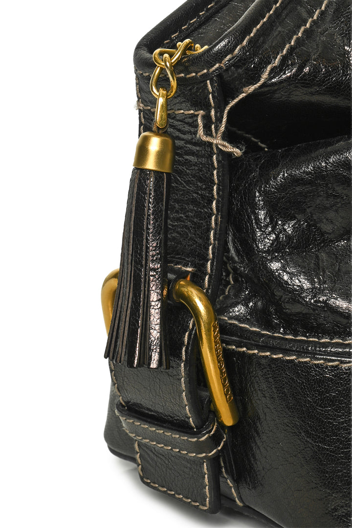 Dolce & Gabbana Stud Detail Leather Shoulder Bag