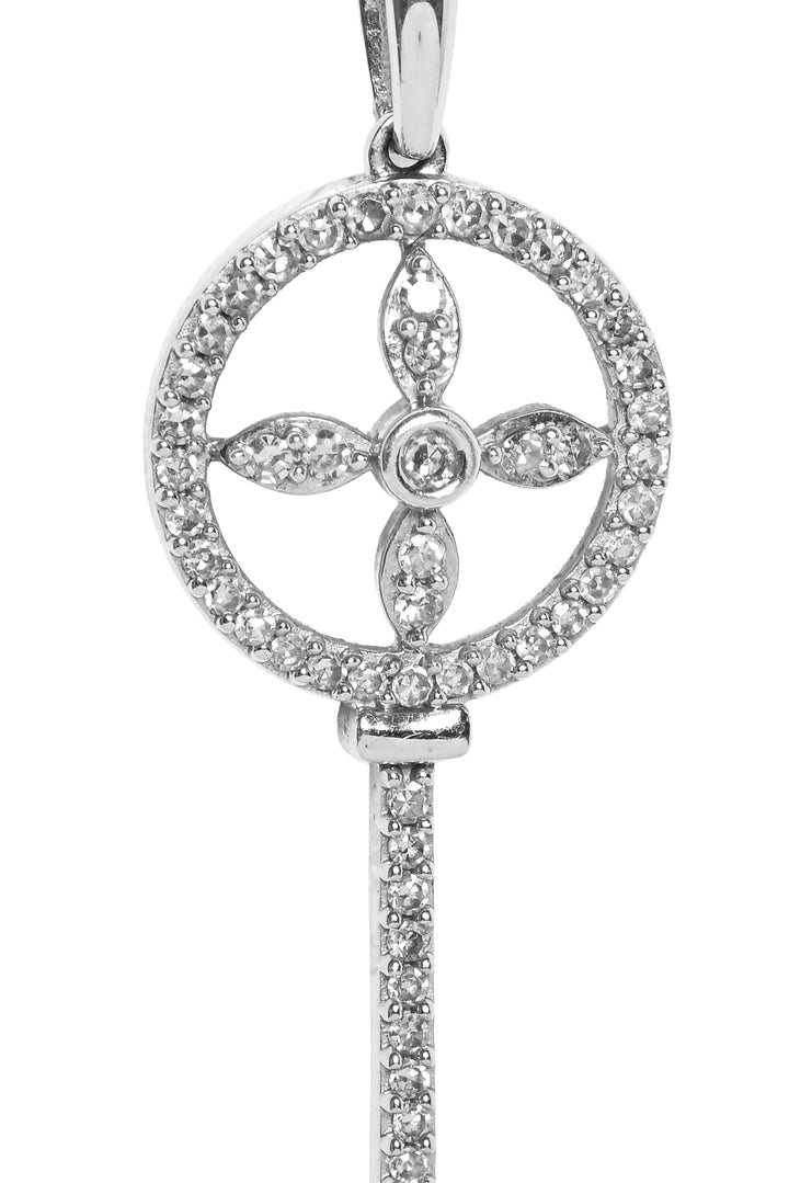 Michael Hill 10K Pave Diamond Key Pendant