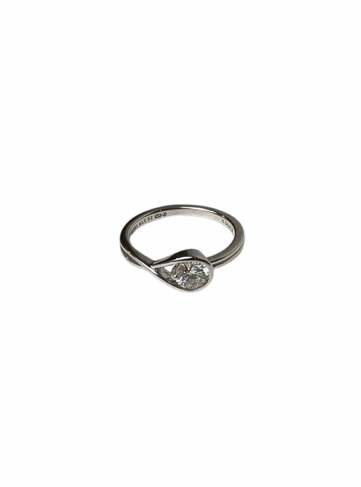 Pandora Size 6 14 K White Gold Ring with 0.50CT Lab Grown Diamond.