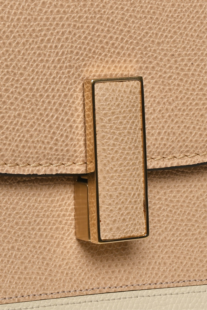 Valextra Iside Medium Striped Top Handle Bag