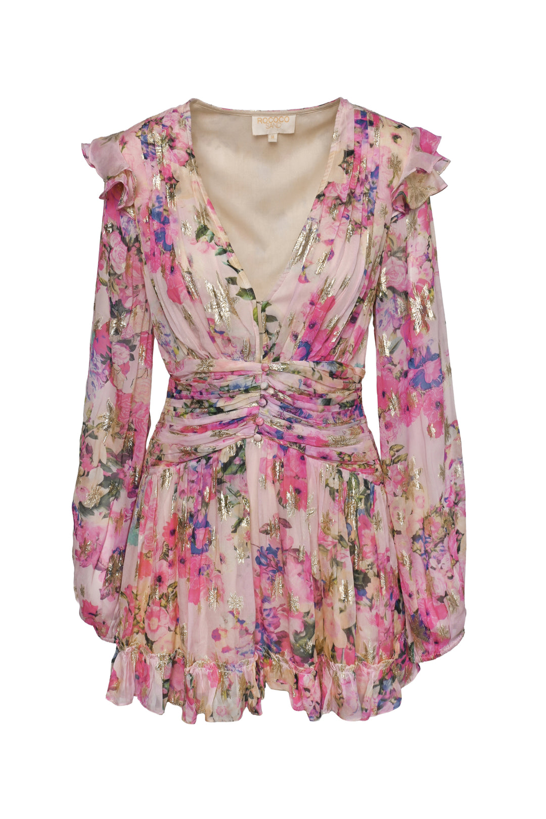 Rococo Sand Size M Mist Floral Mini Dress - Luxury Used Designer Dresses - Turnabout Turnabout Luxury Resale Rococo Sand Size M Mist Floral Mini Dress - Luxury Used Designer Dresses - Turnabout Turnabout Luxury Resale