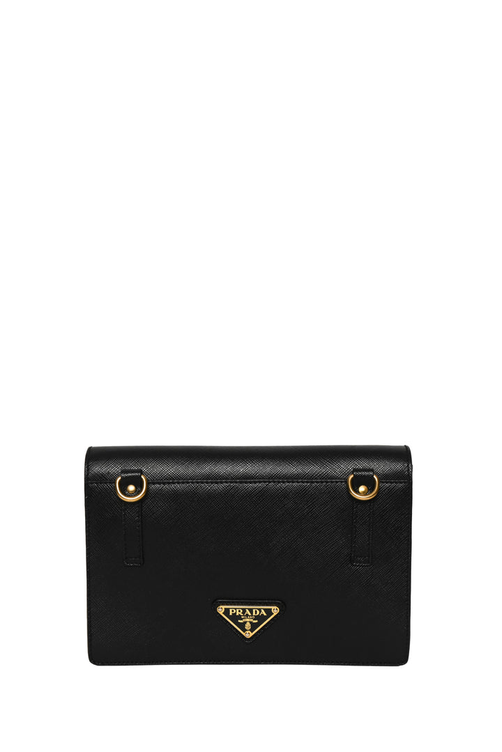 Prada Saffiano Leather Animalier Cahier Dragon Crossbody