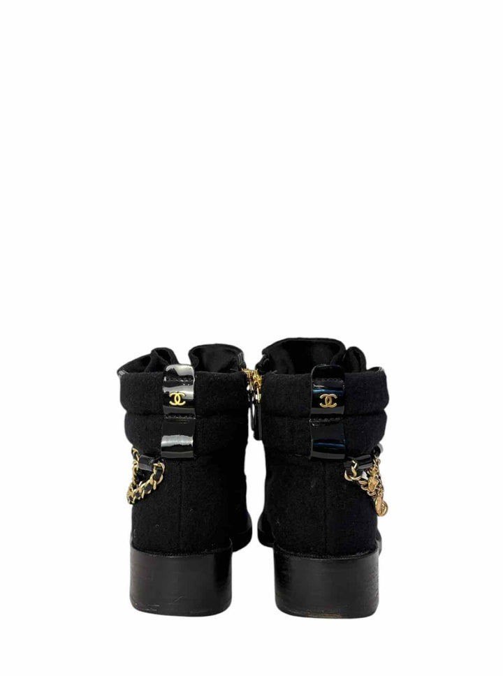 Chanel Size 37.5 Paris Salzburg Wool Ankle Boots