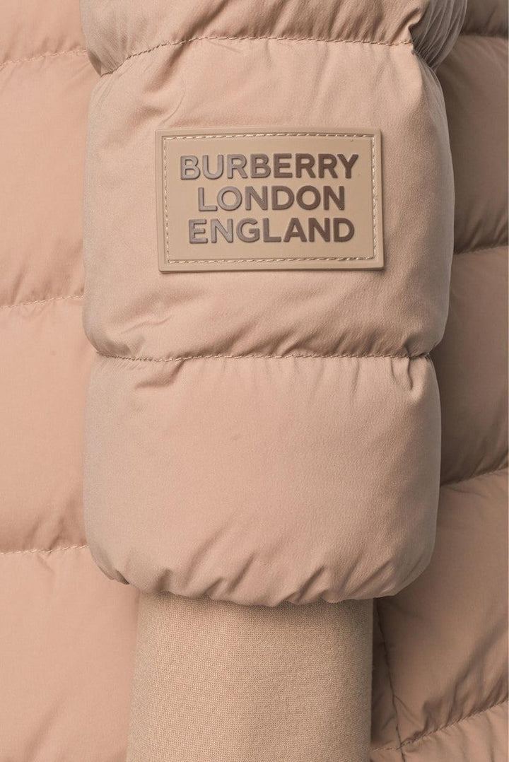 Burberry Size S Down Hooded Long Puffer Coat