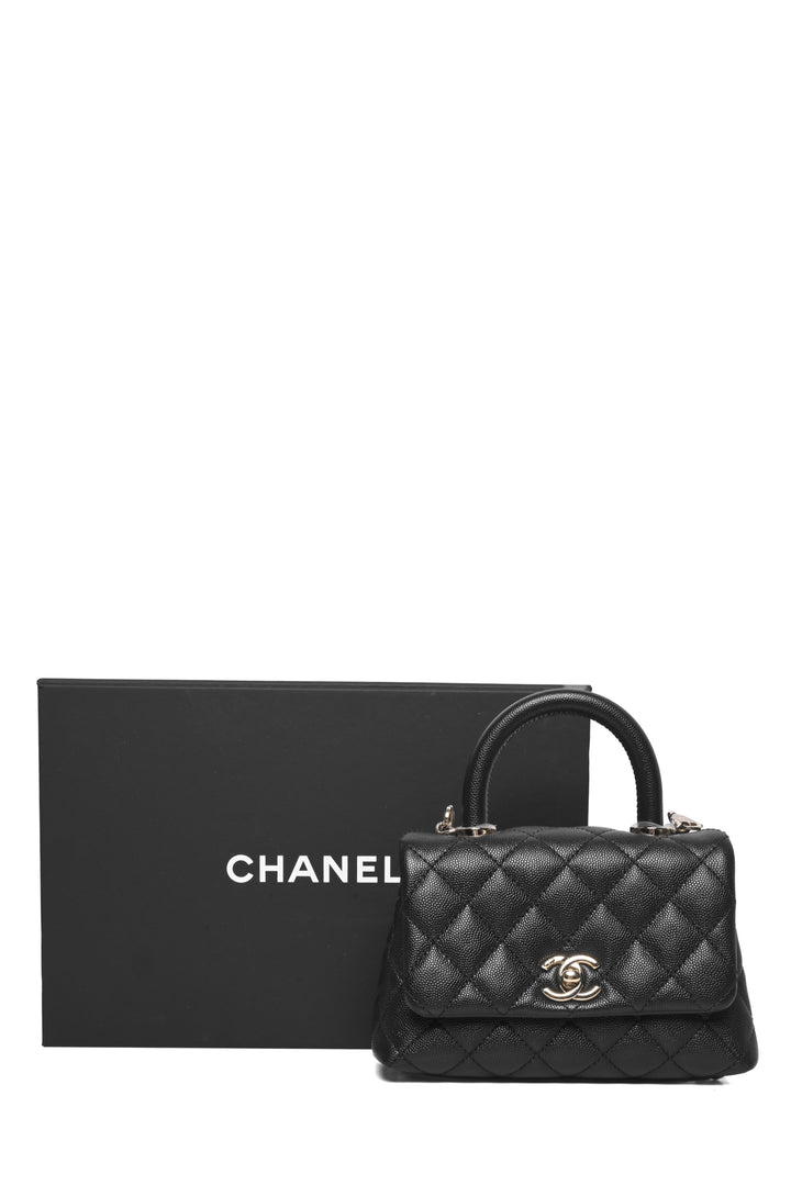 Chanel 2020 Mini Top Handle Flap Shoulder Bag
