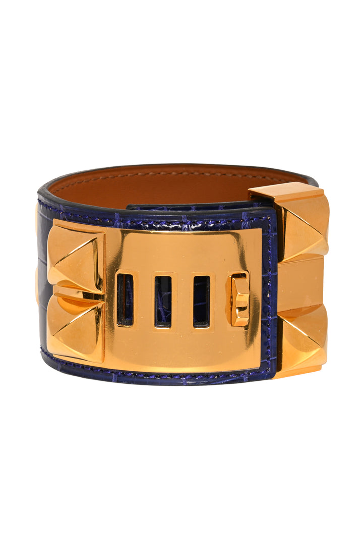 Hermes Size S 2017 Alligator Collier de Chien Bracelet