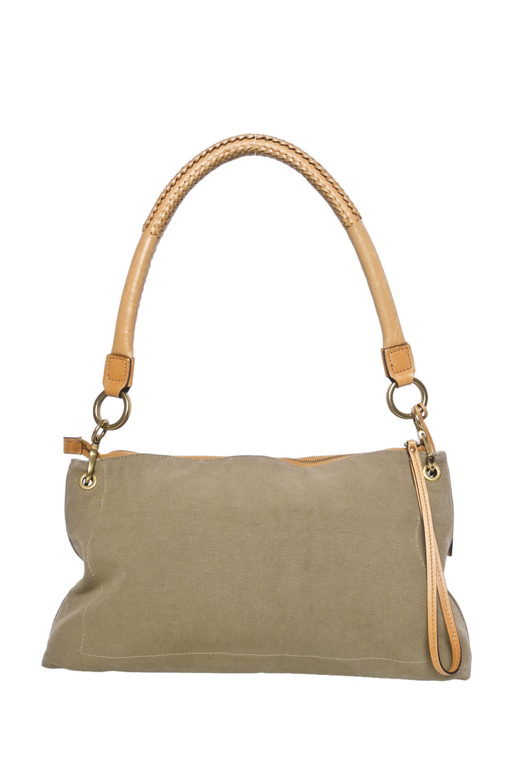 Gucci Vintage Utilitarian Canvas Shoulder Bag