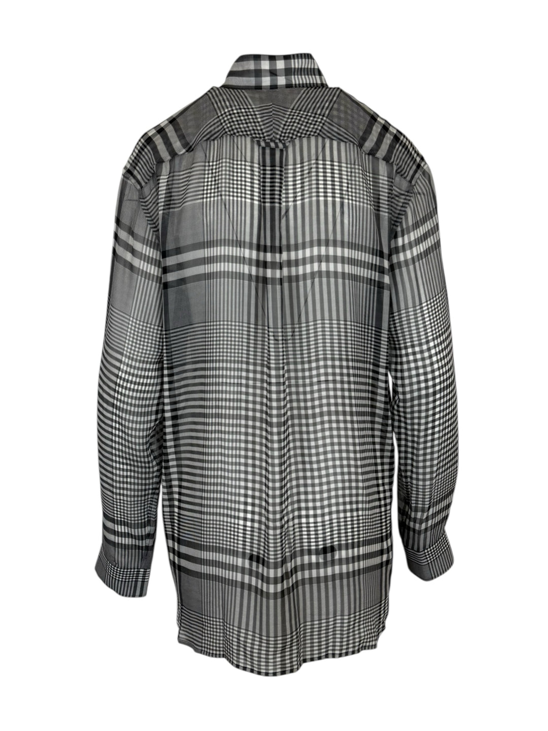 Burberry Size XS Sheer Check Blouse