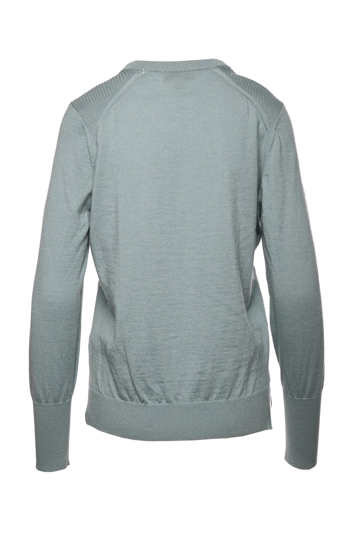 Burberry Size L Side Check Merino Wool Sweater