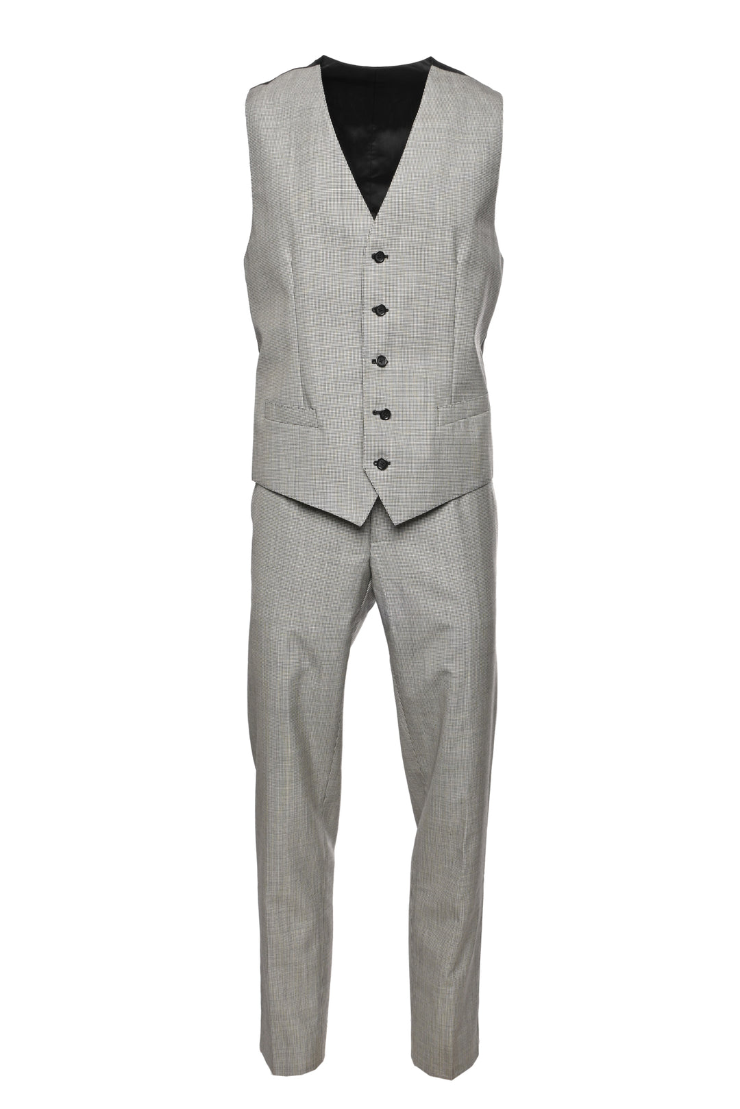 Dolce & Gabbana Size 40 Men's Wool-Blend Houndstooth Three-Piece Suit