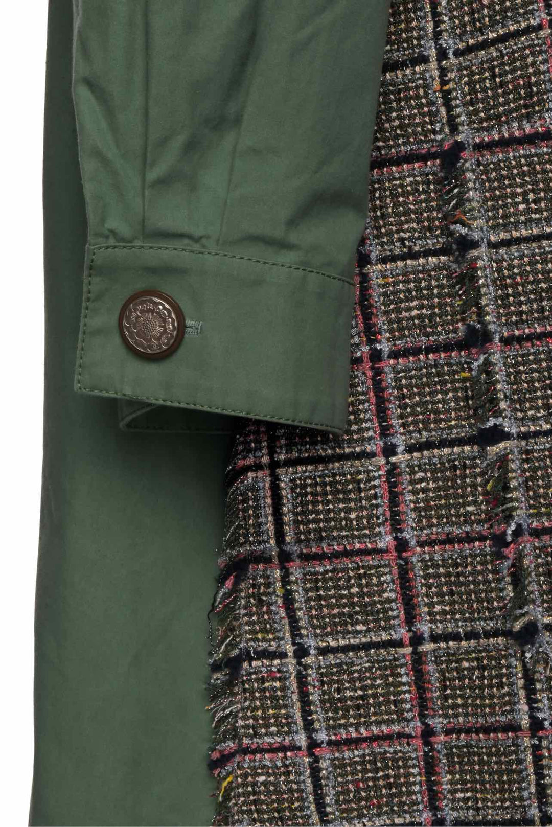 Chanel Size 36 Cotton & Metallic Tweed Long Trench Coat