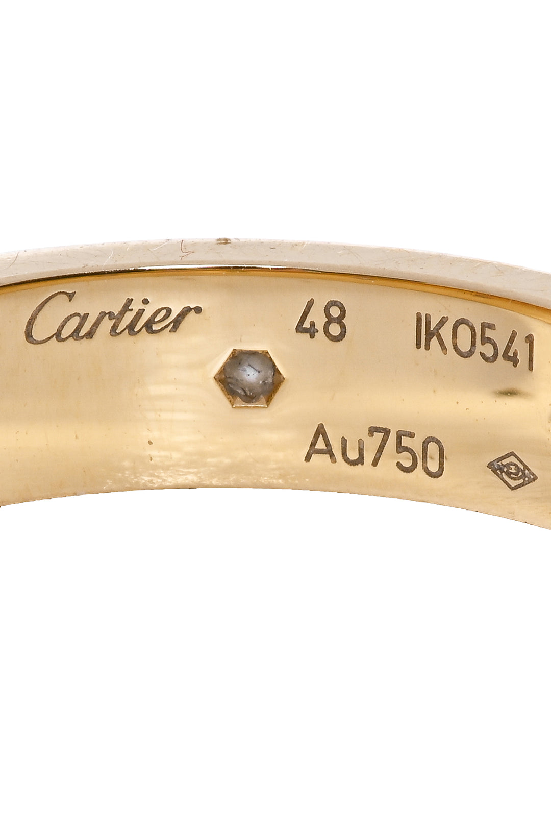 Cartier Size 4.5 2021 18K Yellow Gold 8 Diamond Love Ring