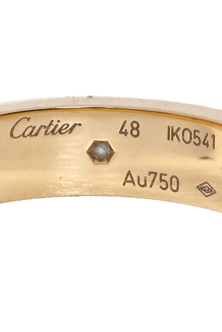 Cartier Size 4.5 2021 18K Yellow Gold 8 Diamond Love Ring