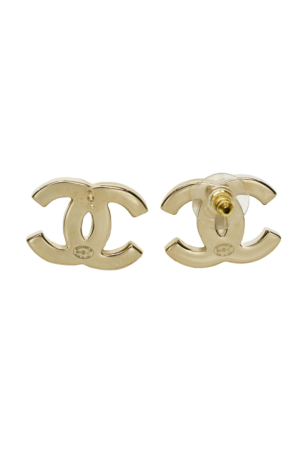 Chanel CC Enamel Earrings