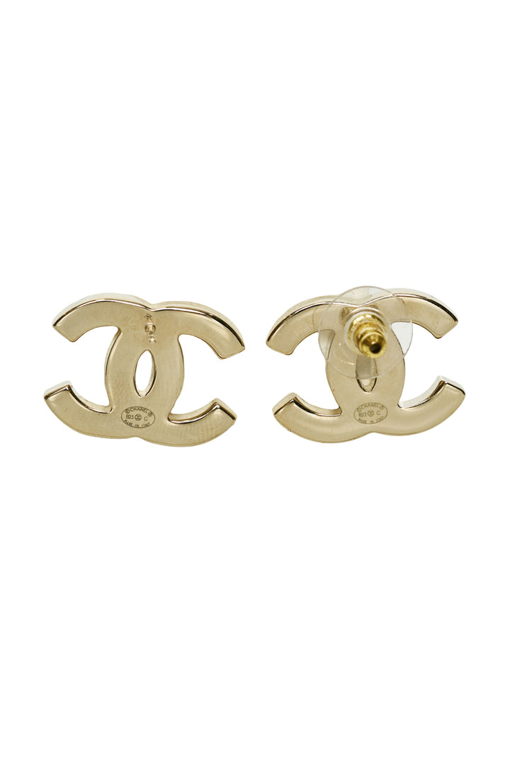 Chanel CC Enamel Earrings