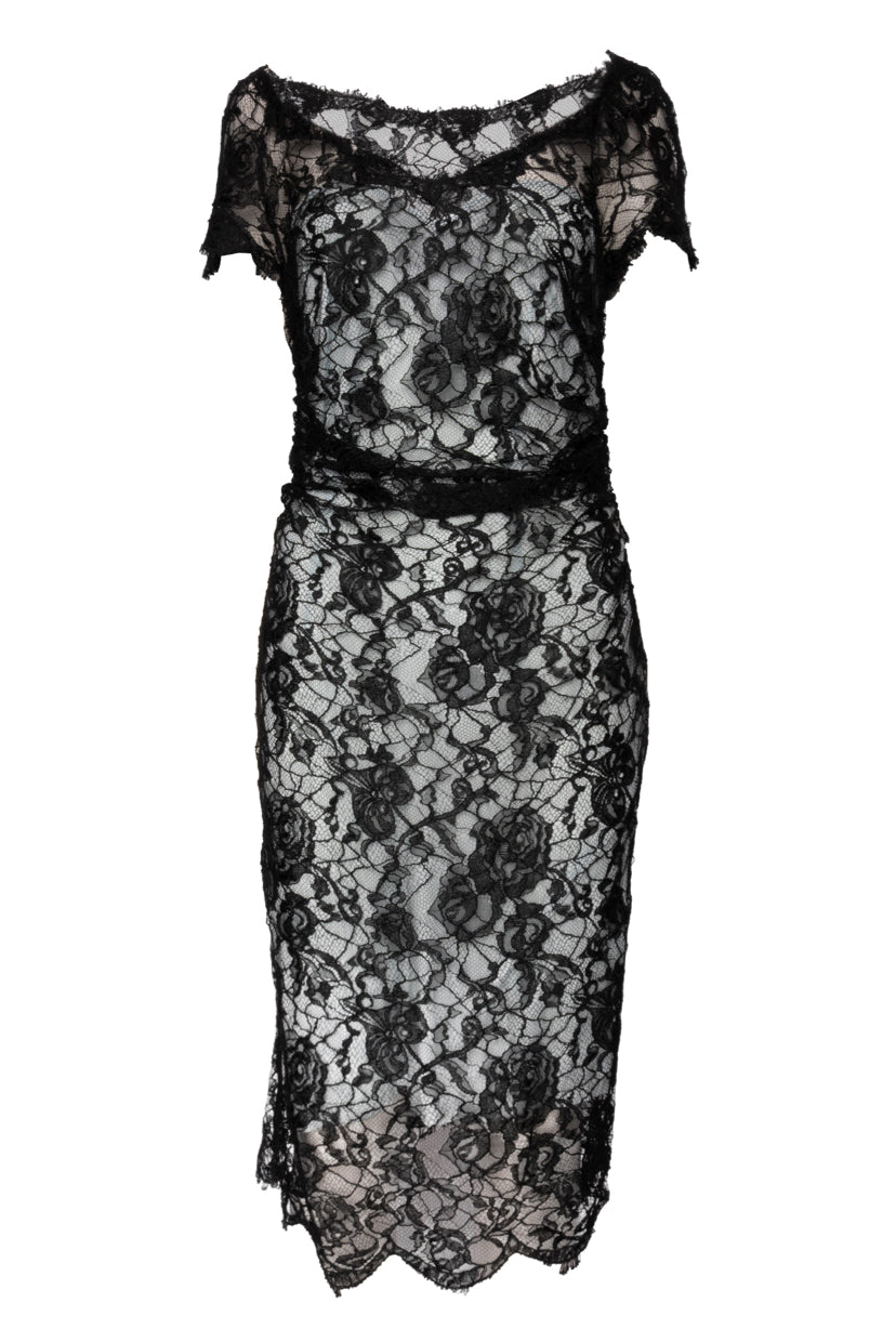 Emilio Pucci Size 12 Lace Midi Dress