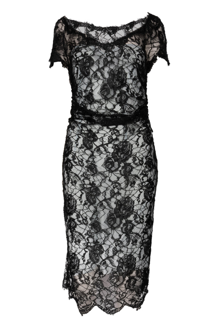 Emilio Pucci Size 12 Lace Midi Dress