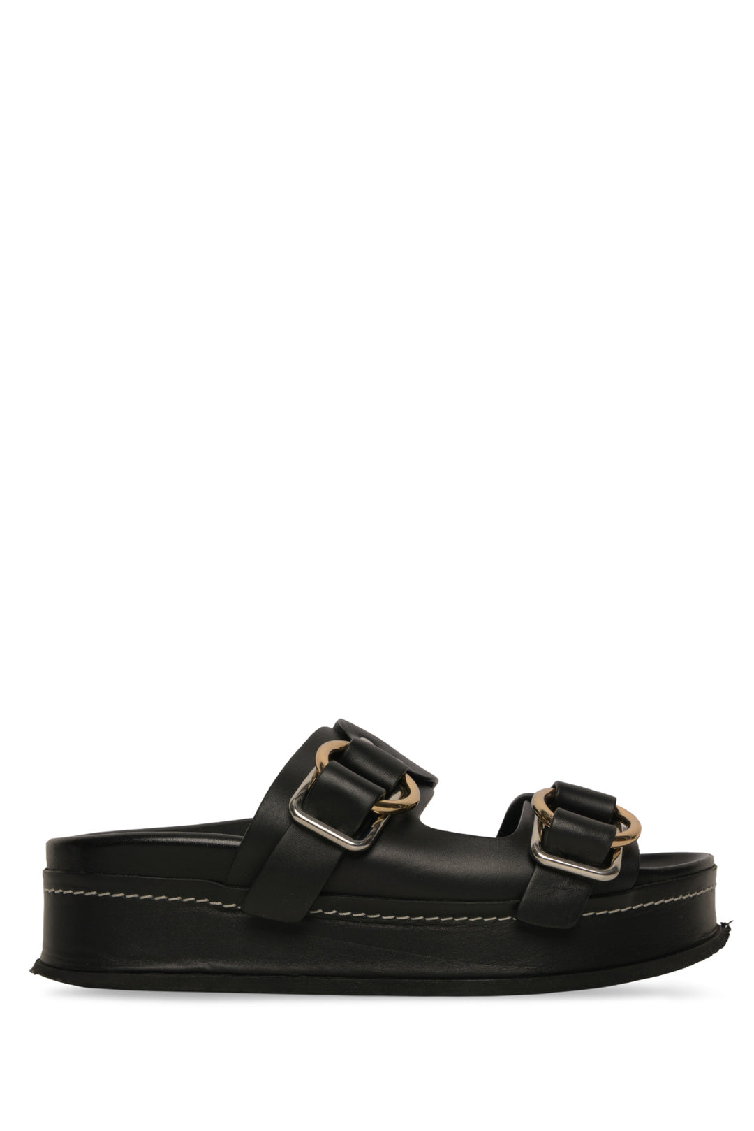 3.1 Phillip Lim Size 37 Freida Platform Double Buckle Slide Sandals