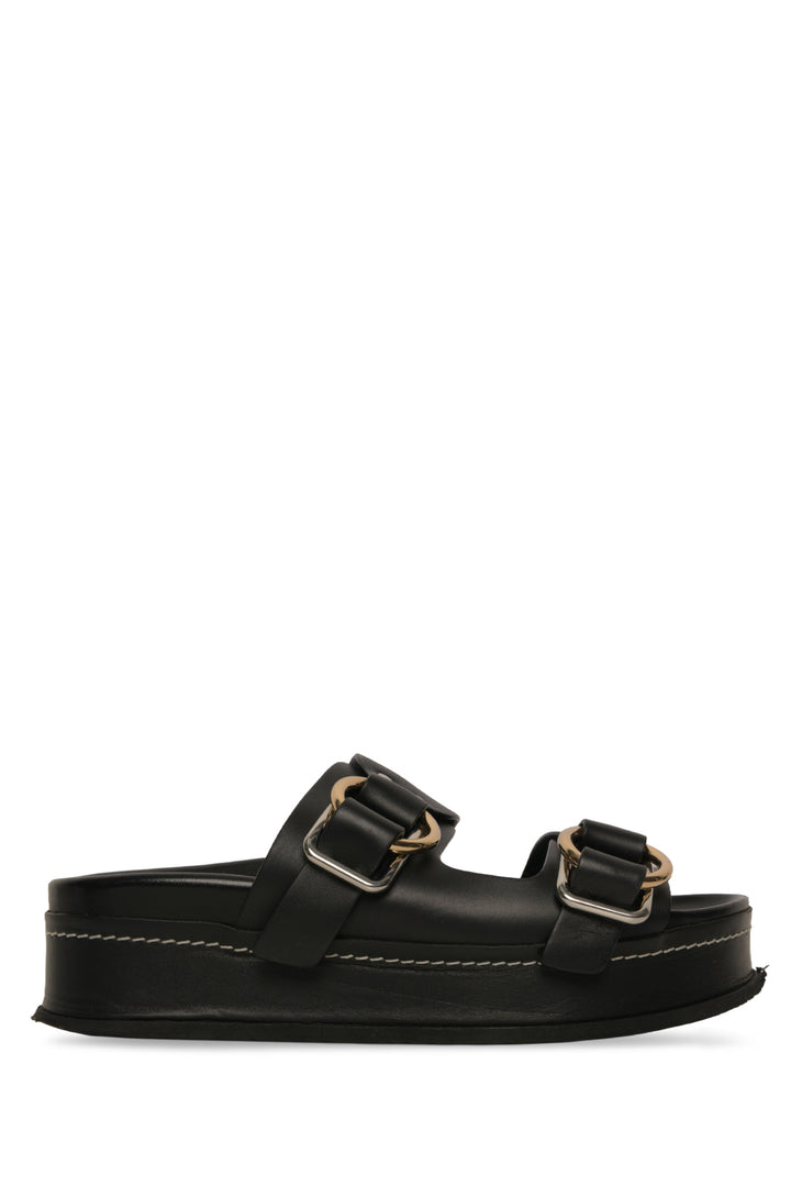 3.1 Phillip Lim Size 37 Freida Platform Double Buckle Slide Sandals
