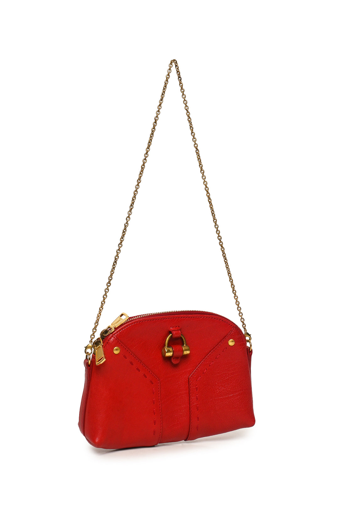 Saint Laurent Calfskin Leather Mini Muse Chain Shoulder Bag