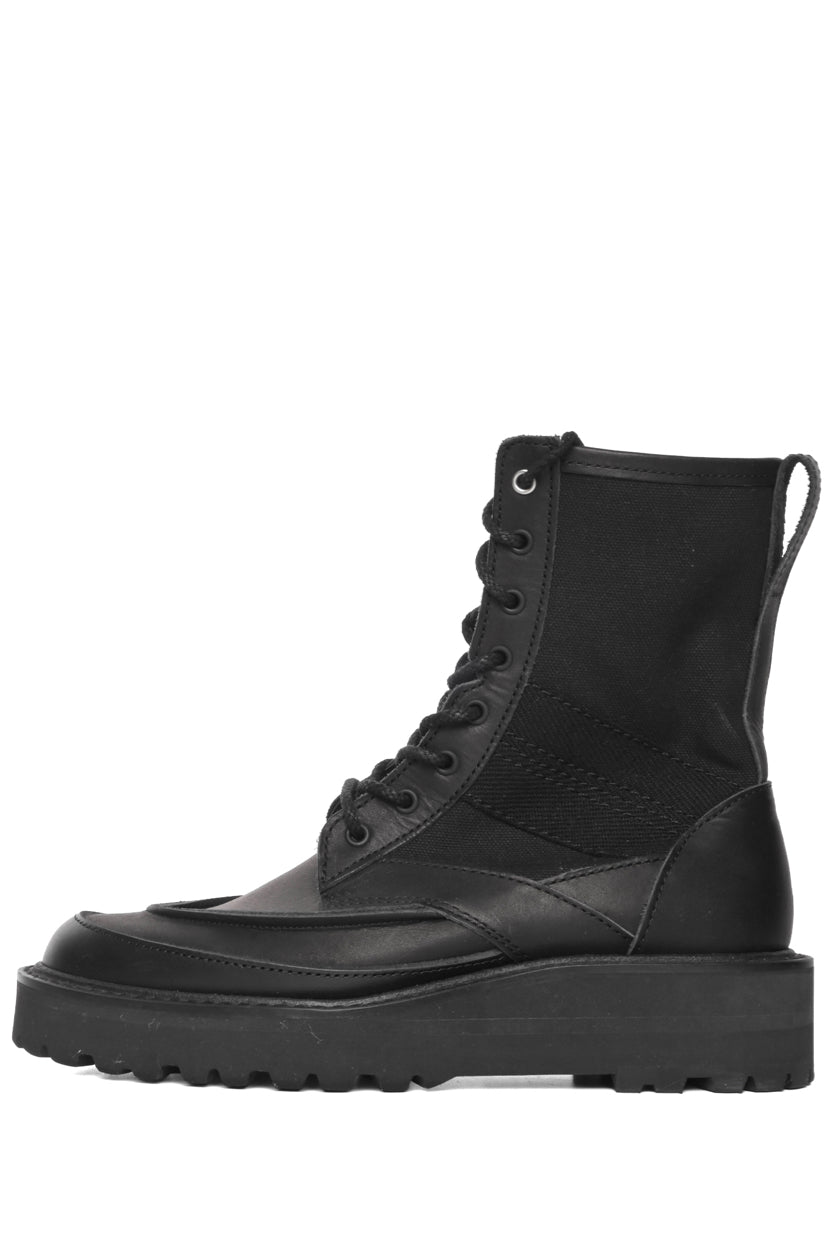 Y's Size 39 Cotton Duck/Leather Combination Military Boots