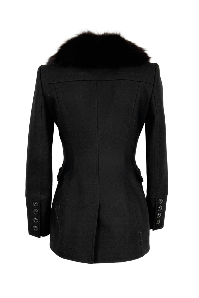 Burberry Size 2 Double Breasted Wool Blend Jacket