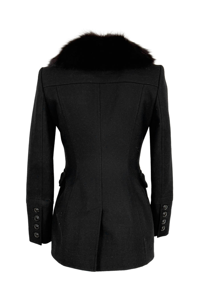 Burberry Size 2 Double Breasted Wool Blend Jacket