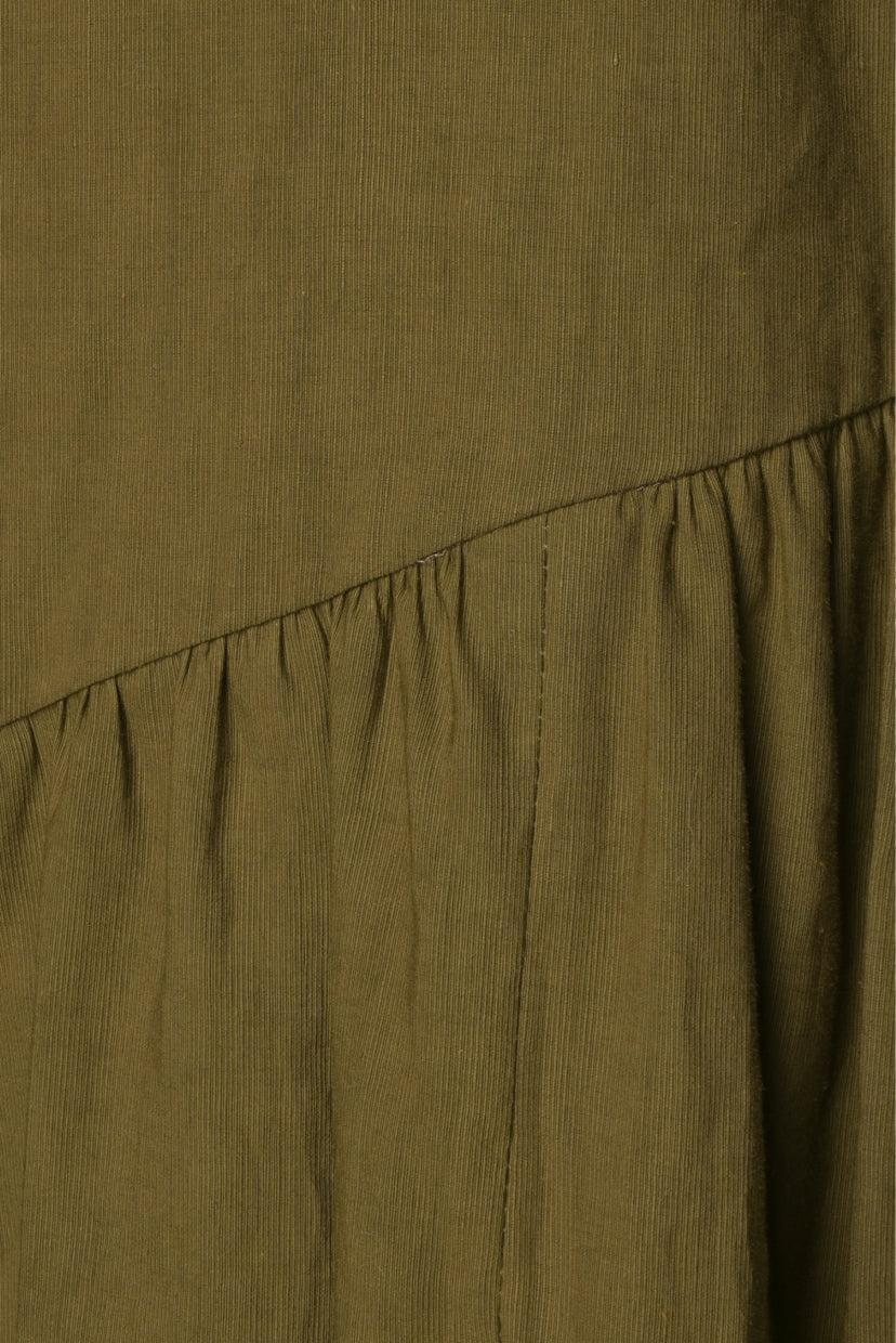 Dries Van Noten Size 40 Linen-Blend Tiered Skirt