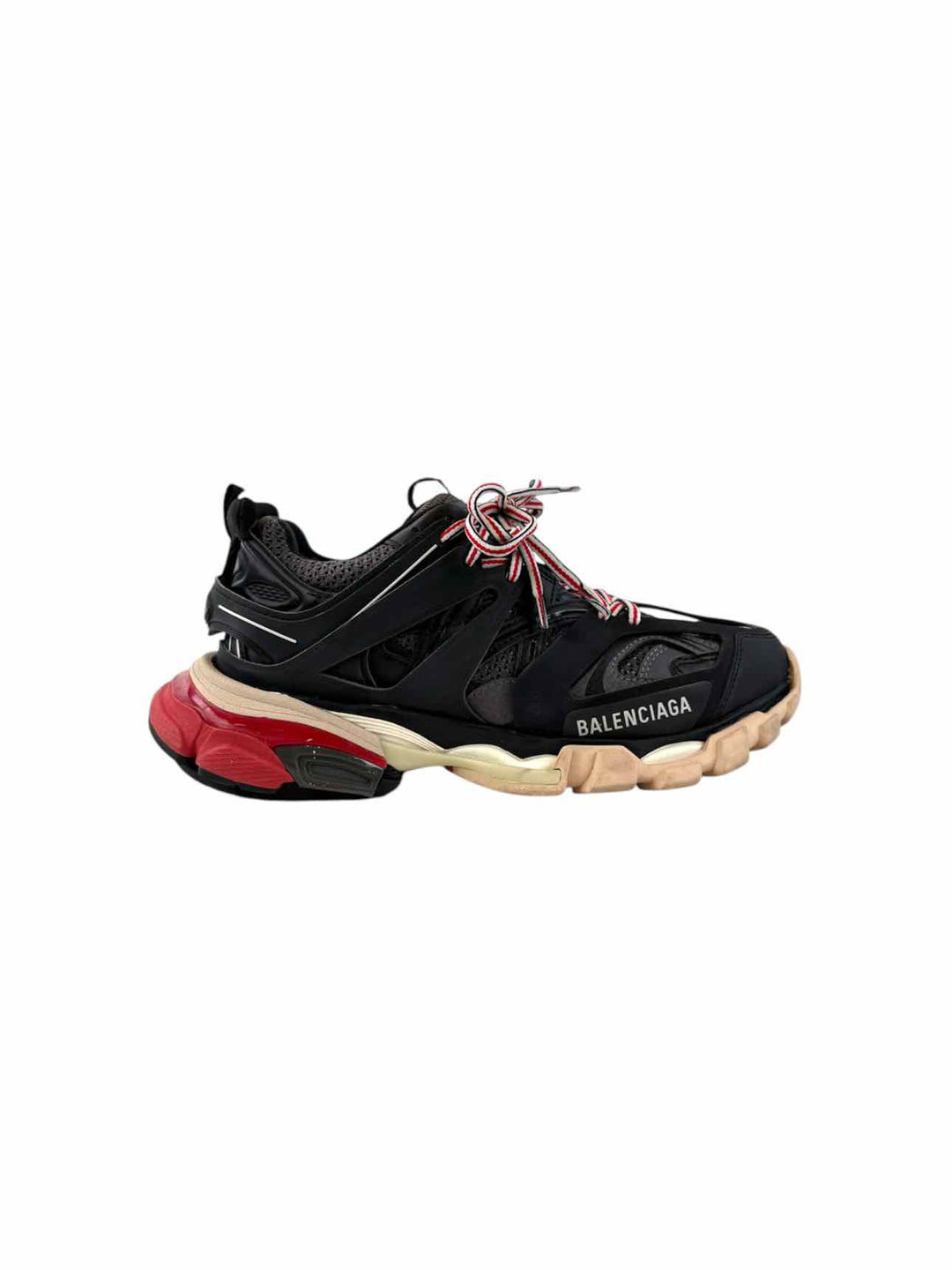 Balenciaga Size 8 Track Black Red Sneaker