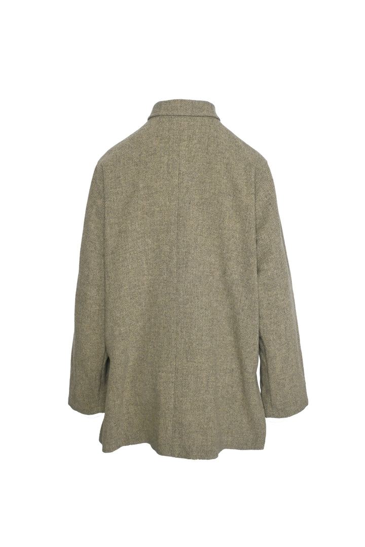 Max Mara Size 12 Vintage Wool-Blend Button-Up Jacket