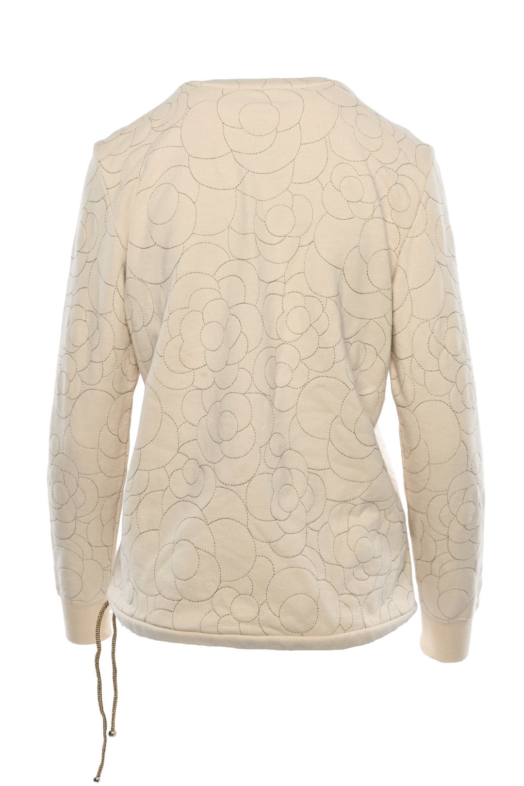 Chanel Size 36 2018 Camellia Embroidered Sweatshirt