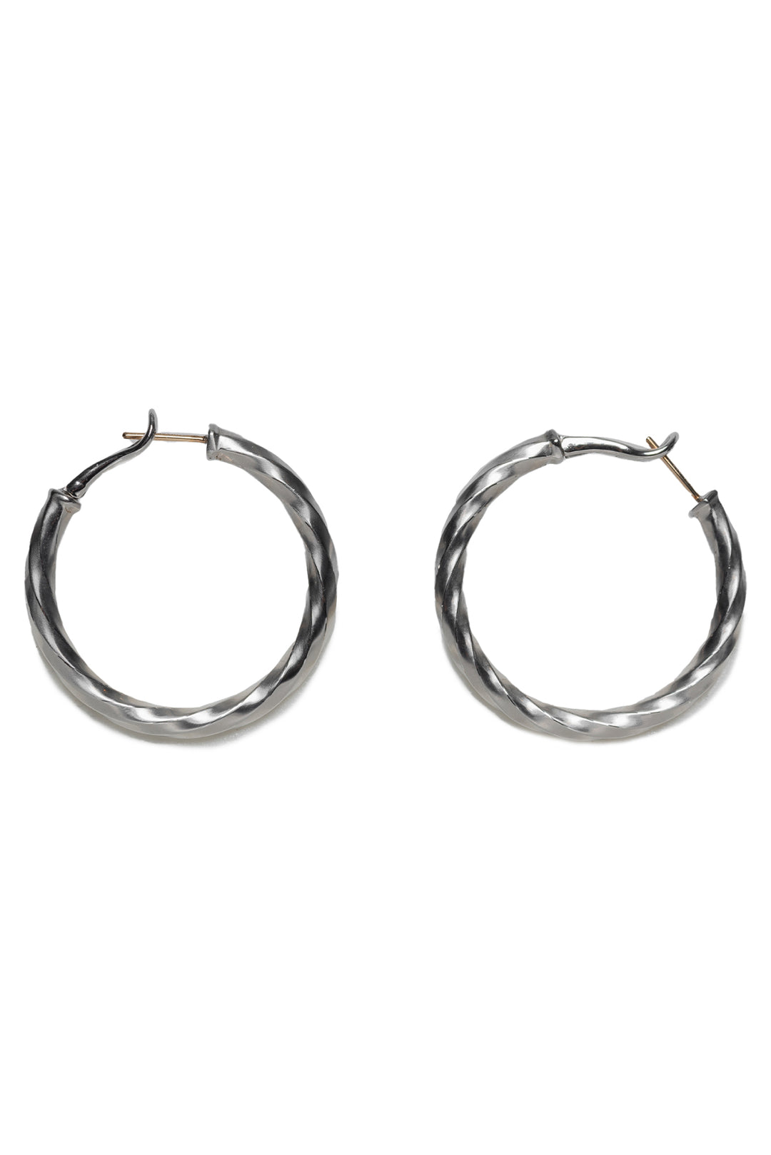 David Yurman Cable Edge Silver Hoop Earrings