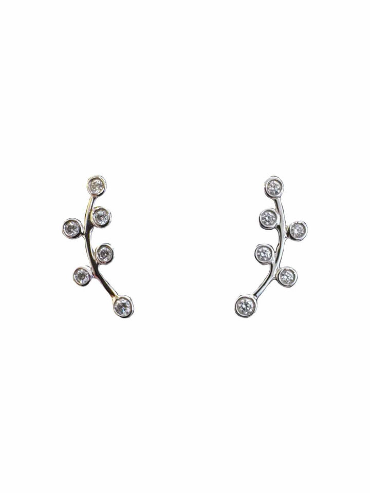 Birks 18K gold and Diamond Climber  Earrings