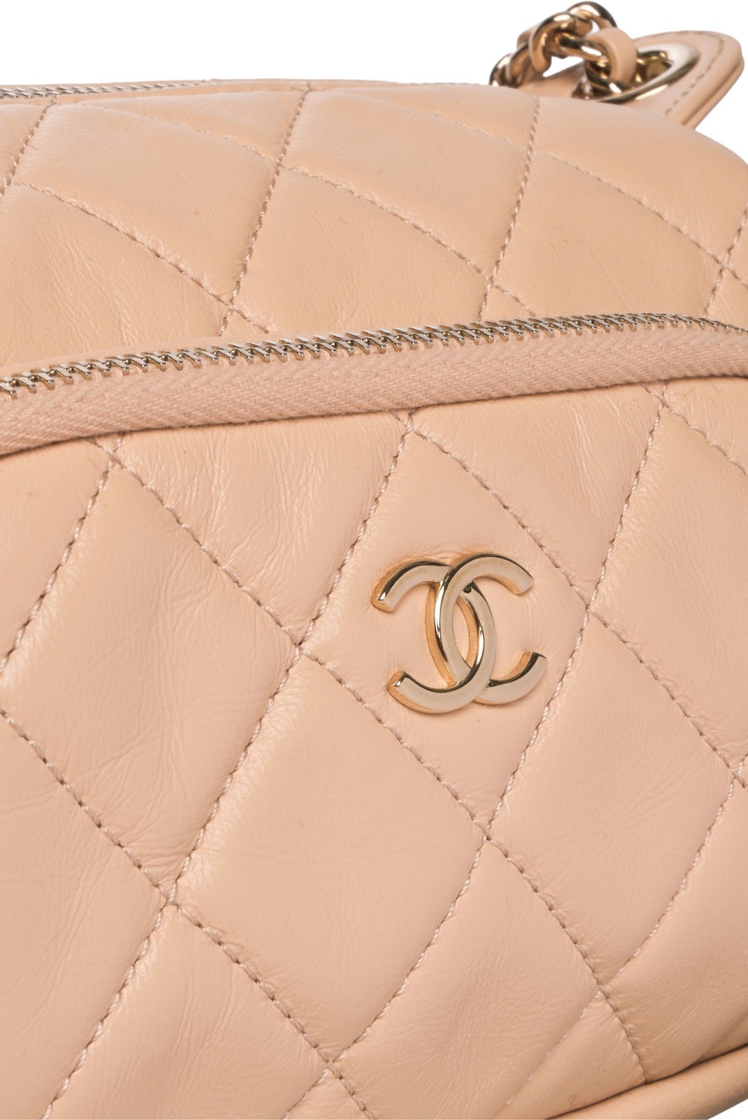 Chanel Lambskin Quilted Multi-Pocket Camera Case Shoulder Bag