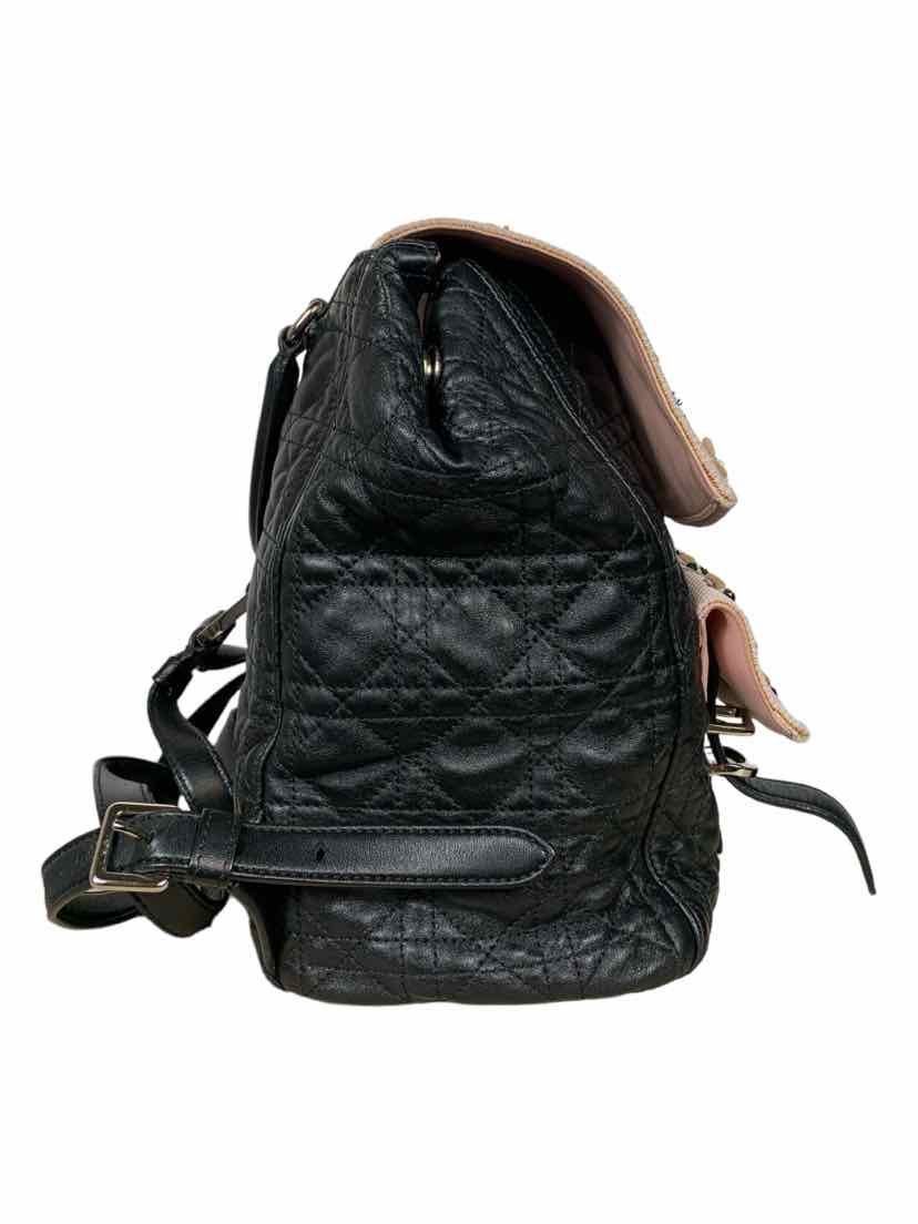 Christian Dior Lambskin Mesh Cannage Embroidered Stardust Backpack